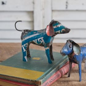 Recycled Dog Figurine