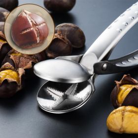 1pc Stainless Steel Opener; Chestnut Peeling Tool Household Peeling Chestnut Knife Peeling Cross Cutter; Kitchen Accessories