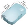 Children's plastic compartment lunch box portable student school lunch box microwave bento box