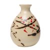 500ml Beige Ceramic Wine Jar Hand Painted Wine Bottle Vintage Chinese Style Wine Flask Flagon