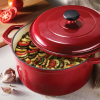 Tramontina Enameled Cast Iron 6.5 Quart Round Dutch Oven, Red