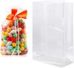 Pack of 100 Clear Gusseted Poly Bags 6 x 3 x 15 Clear Polyethylene Bags 6x3x15 Expandable Side Gusset Bags Thickness 1 Mil for Food Service Industrial