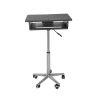 Techni Mobili Folding Table Laptop Cart, Graphite