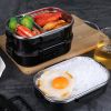 Bento Box Double Layer Lunch Box for Kids and Adults Leakproof Lunch Containers with Removable Stainless Steel Tray Microwave Safe