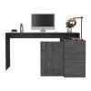 L-Shaped Desk Desti, Office, Smokey Oak