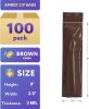 Pack of 100 Zipper Bags 2.5 x 9 Seal Top Plastic Bags 2 1/2 x 9 Thickness 3 Mil Resealable Bags for Storing Transporting UV Safety Bags for Electronic