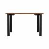 Preston Rectangle Writing Desk with Steel Legs Mahogany