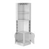 Bar Cabinet Papprika, 8 Wine Cubbies, Double Door, White Finish