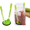 1pc Food Storage Bag Holder; Adjustable Food Prep Bag Holder; Non-Slip Base For Plastic Freezer Bags; Pour Leftovers; Snacks And Meal Prep Ingredients