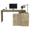 L-Shaped Desk Desti, Office, Light Oak