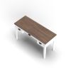 Bridgevine Home Hampton 53 inch Writing Desk, No Assembly Required, Jasmine Whitewash and Barnwood Finish