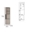 Bar Cabinet Papprika, 8 Wine Cubbies, Double Door, Light Gray Finish