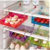 Refrigerator Pull out Bins - Hanging Retractable Fridge Shelf - Fridge Drawer - Storage Organizer Box